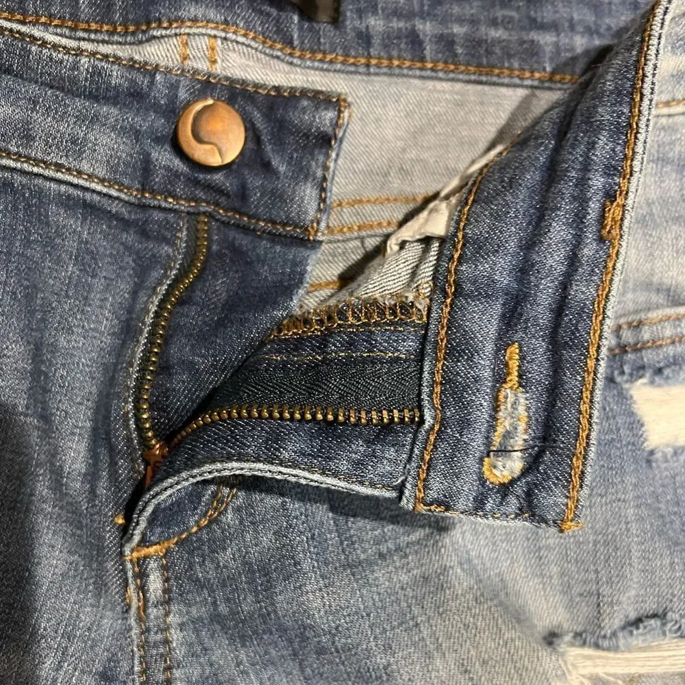 Joes jeans distressed denim shorts size 25